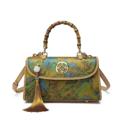  Light Feminine Charm Bamboo Handle Bag